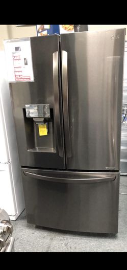 Fridge refrigerator take it today with only $39 down LG counter depth Black stainless steel original price $2749 our price $1883 price is negotiable