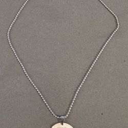 "Always Remember You Are Braver Than You Believe..." Dog Tag Pendant on 24" Chain