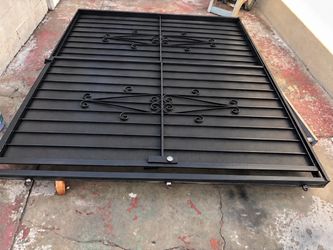 Black Metal Sliding Security Door