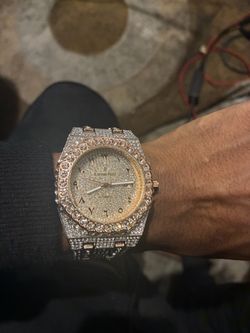 Audemars Piguet AP Diamond Rose Gold / Silver Stainless Steel Watch