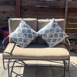 Metal Glider With All Weather Sunbrella Cushions 