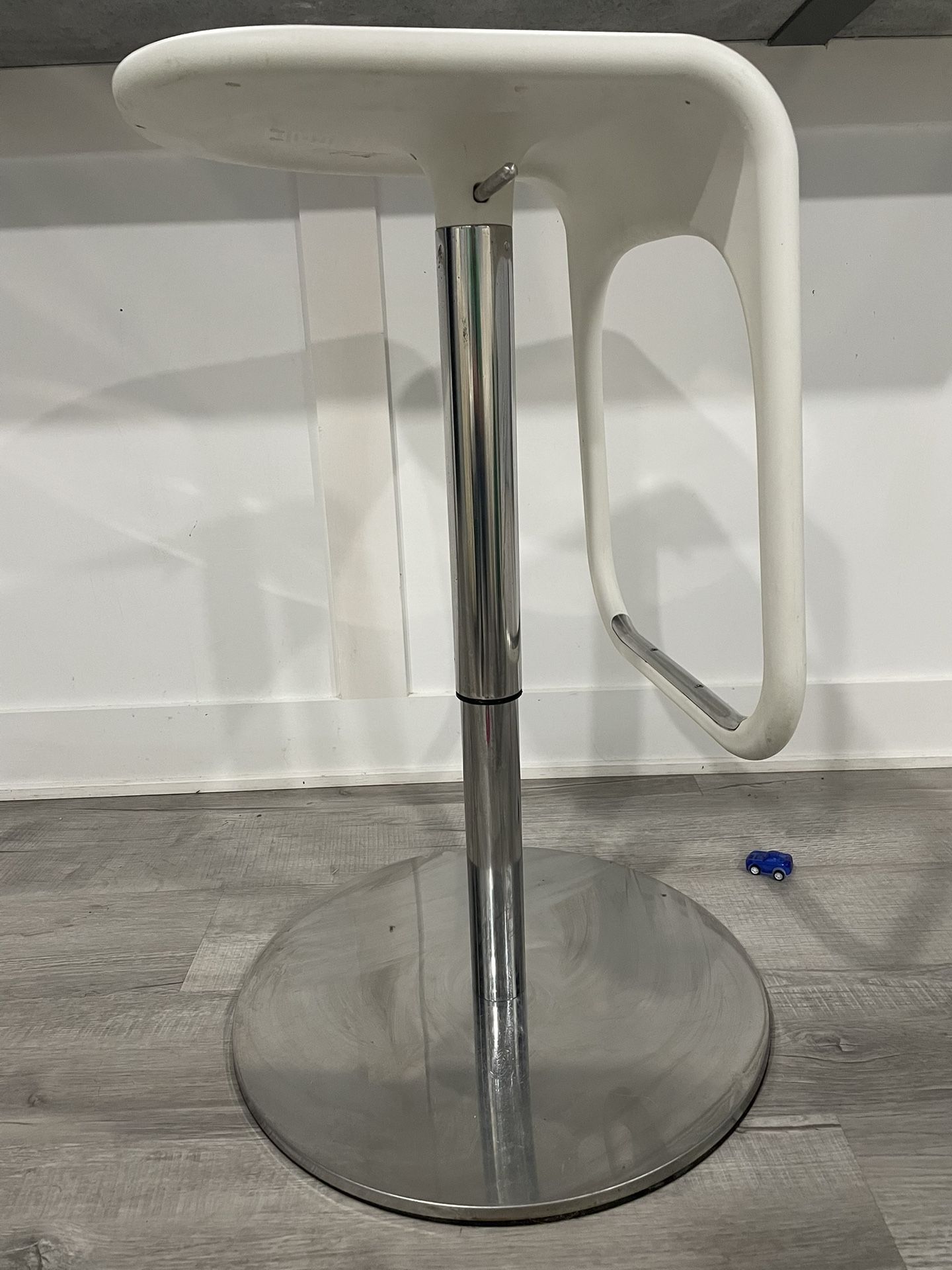 White And Stainless Steel Bar Stools
