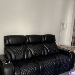 Reclining Real Leather Couch