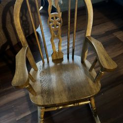 Kid Solid Wood Rocking Chair 