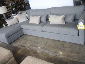 Haywood Graphite Sunbrella Performance Chaise Sectional Sofa