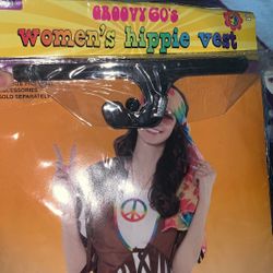 Halloween 🎃 hippie vest With Headband 