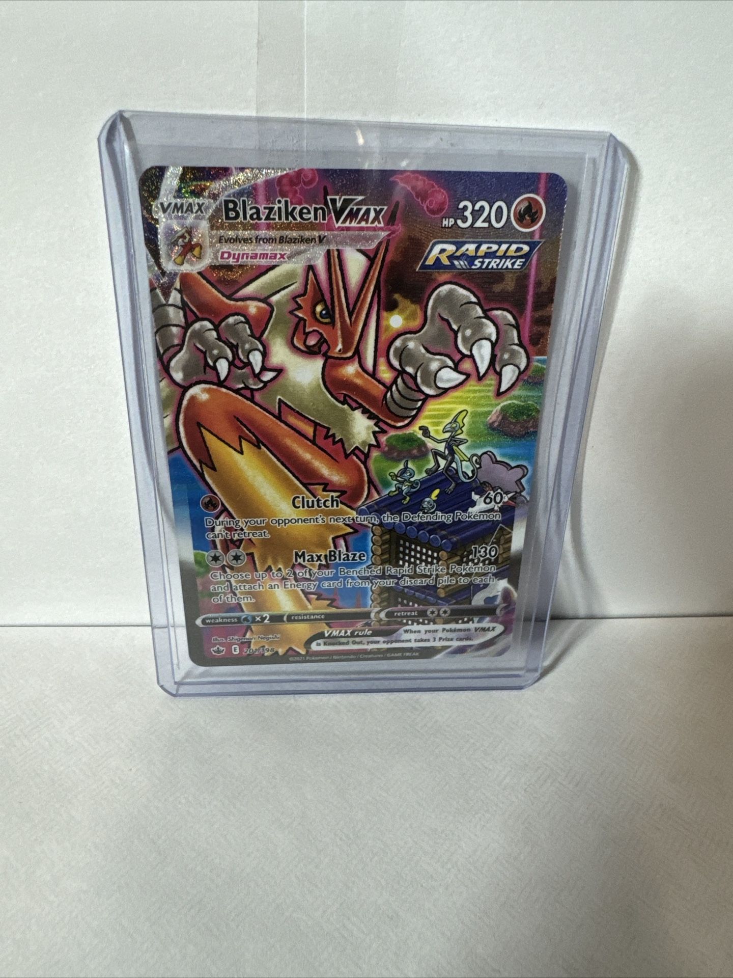 Pokémon TCG Blaziken VMAX Sword & Shield Chilling Reign 201/198 Rare