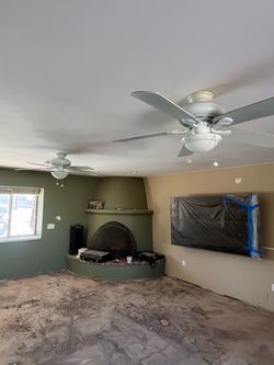 Matching White Ceiling Fan with Light Kit