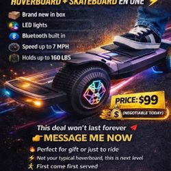 Hoverboard LED Bluetooth Like New Fast Sale