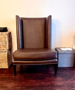 Brown leather chair