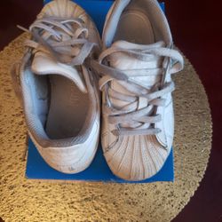 Kids White Adidas Shoes