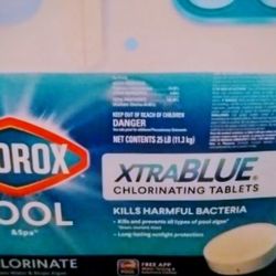 Clorox Xtra blue Chlorinating Tablets 25lb Bucket
