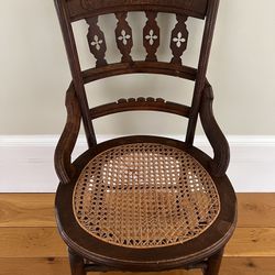 Antique Wooden Chairs With Woven Seats - Moving ,must Go 
