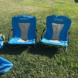 Light Blue Low Beach Chairs 