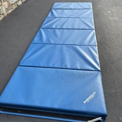 Gymnastics Mat 4ftx12ftx2”th, Folding Blue