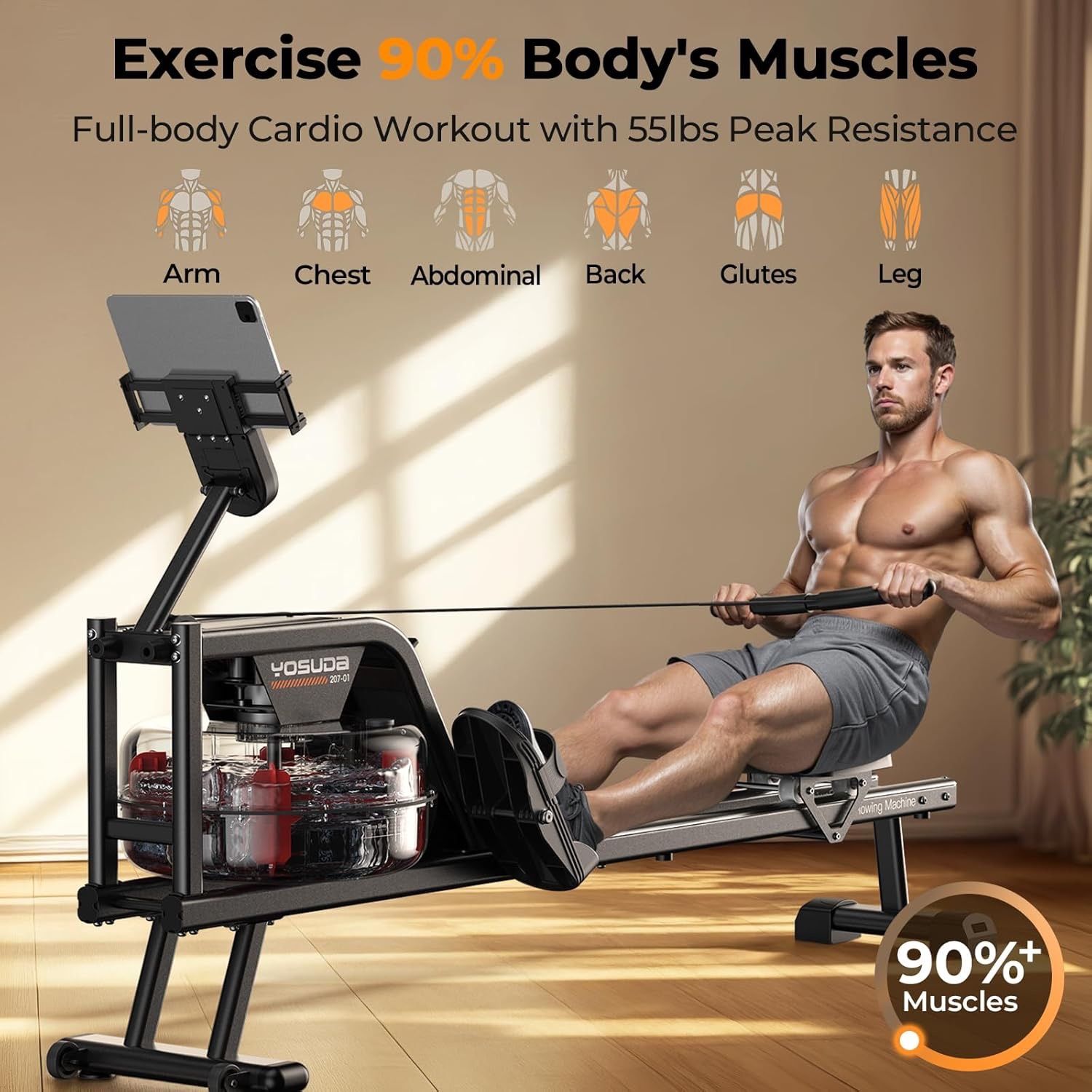 Magnetic/Water Rowing Machine