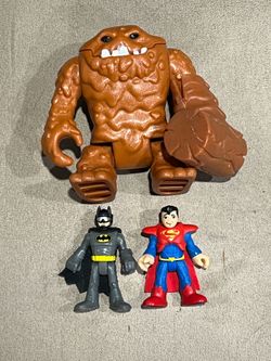 Imaginext Clayface DC comics Figure hammer hand Batman Superman lot of 3