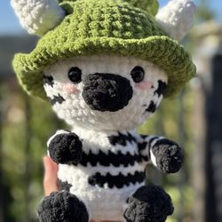 Zippy The Zebra 🦓 With Frog Hat 🐸 Handmade 🧶 Crochet 🧶 Plushie 