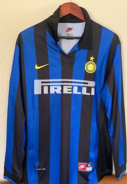 Retro 1998/1999 Inter Milan long sleeve R9 jersey with champions league badge