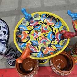 Talavera Birdbath ( Fountain) Etsy Casamxartesanalstore 