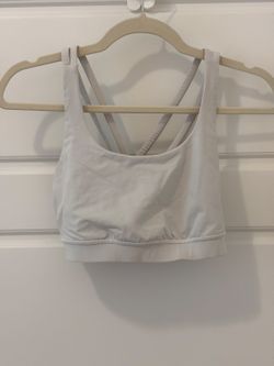 Lululemon Light Gray Strappy Back Sports Bra