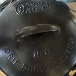 Vintage Wagner Ware Cast Iron Roaster No. 8 w/ Lid