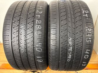 2 tires 285 40 19 Continental Procontact rx T1 no repairs