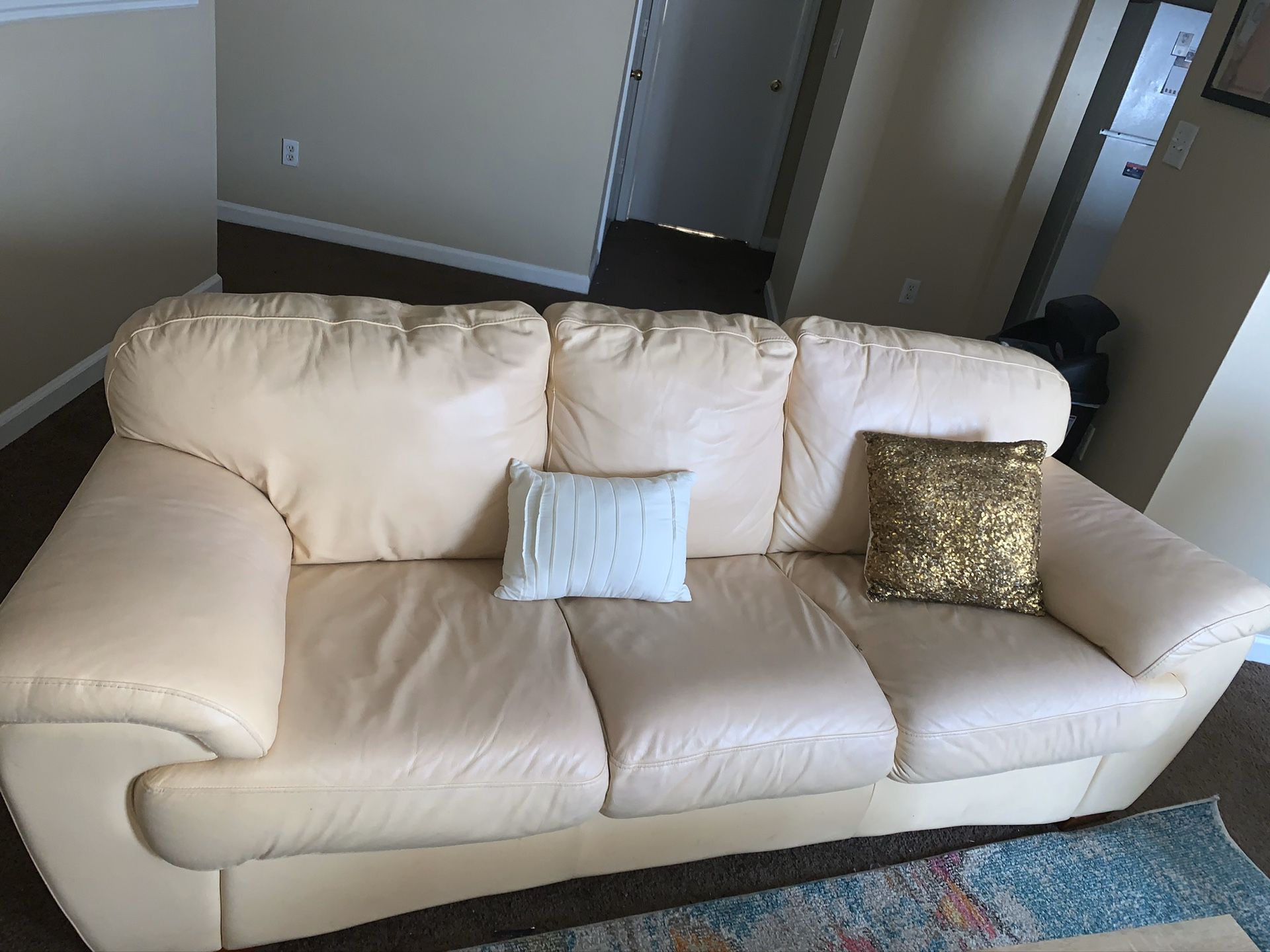 100% Genuine Leather Couch