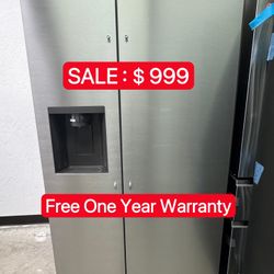 LG 27 cu.ft sidebyside refrigerator-Free One Year Warranty