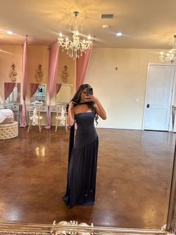 Navy blue long dress