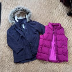 Old Navy, Size 6/7 Jacket & Fleece Vest