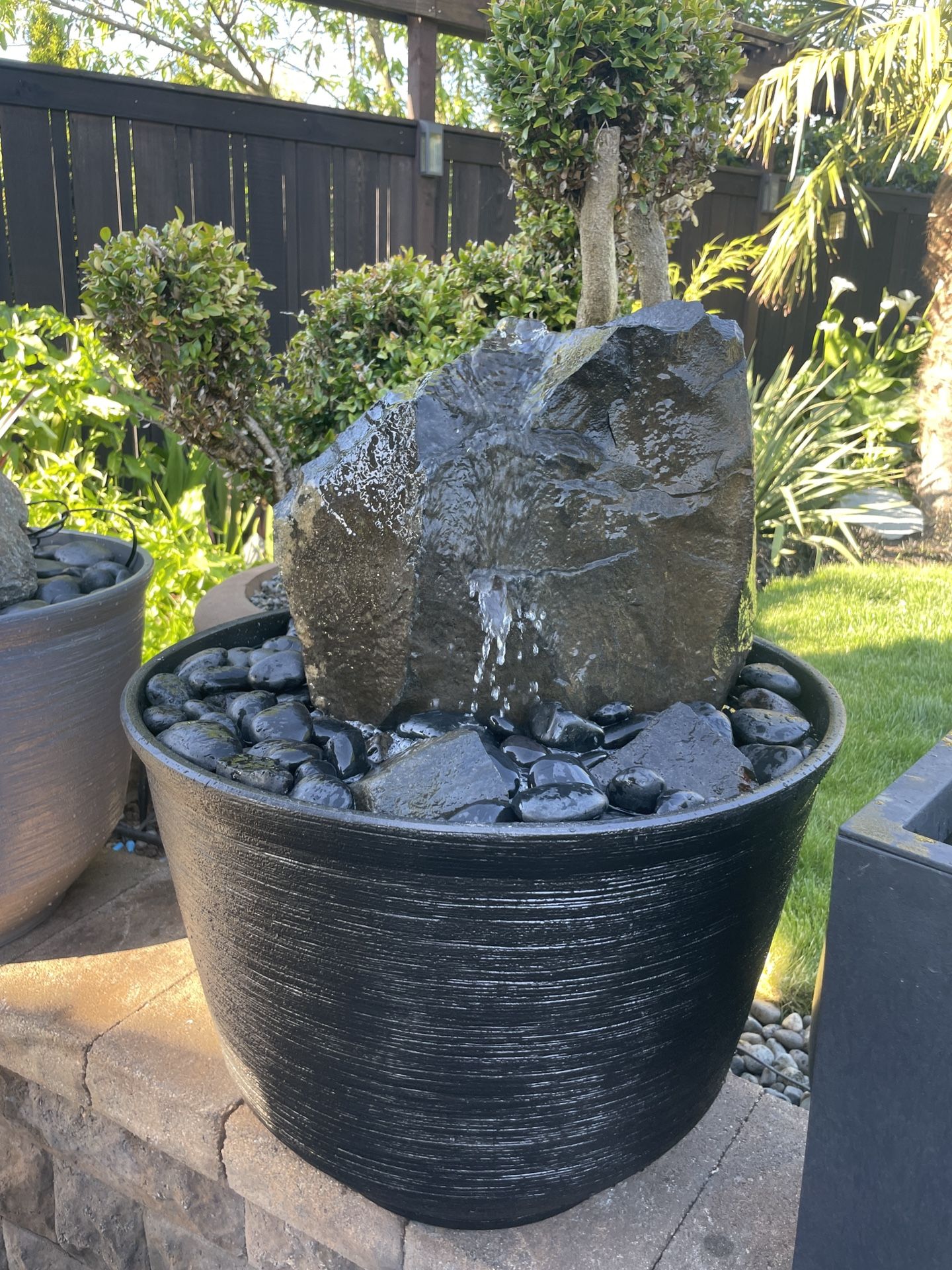 29” Custom Natural Basalt Rock Water Fountain Complete Package