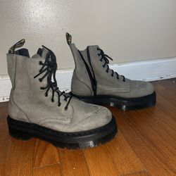 Dr. Martens Jadon Nubuck Leather Platform Boots