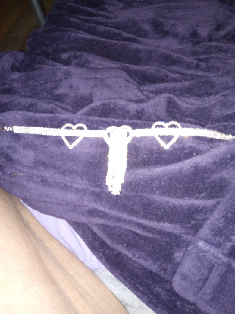 Costume Heart Anklet Rhinestones