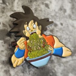 Dragon Ball Z Goku Send NOODLES 🍜  Enamel Pin 