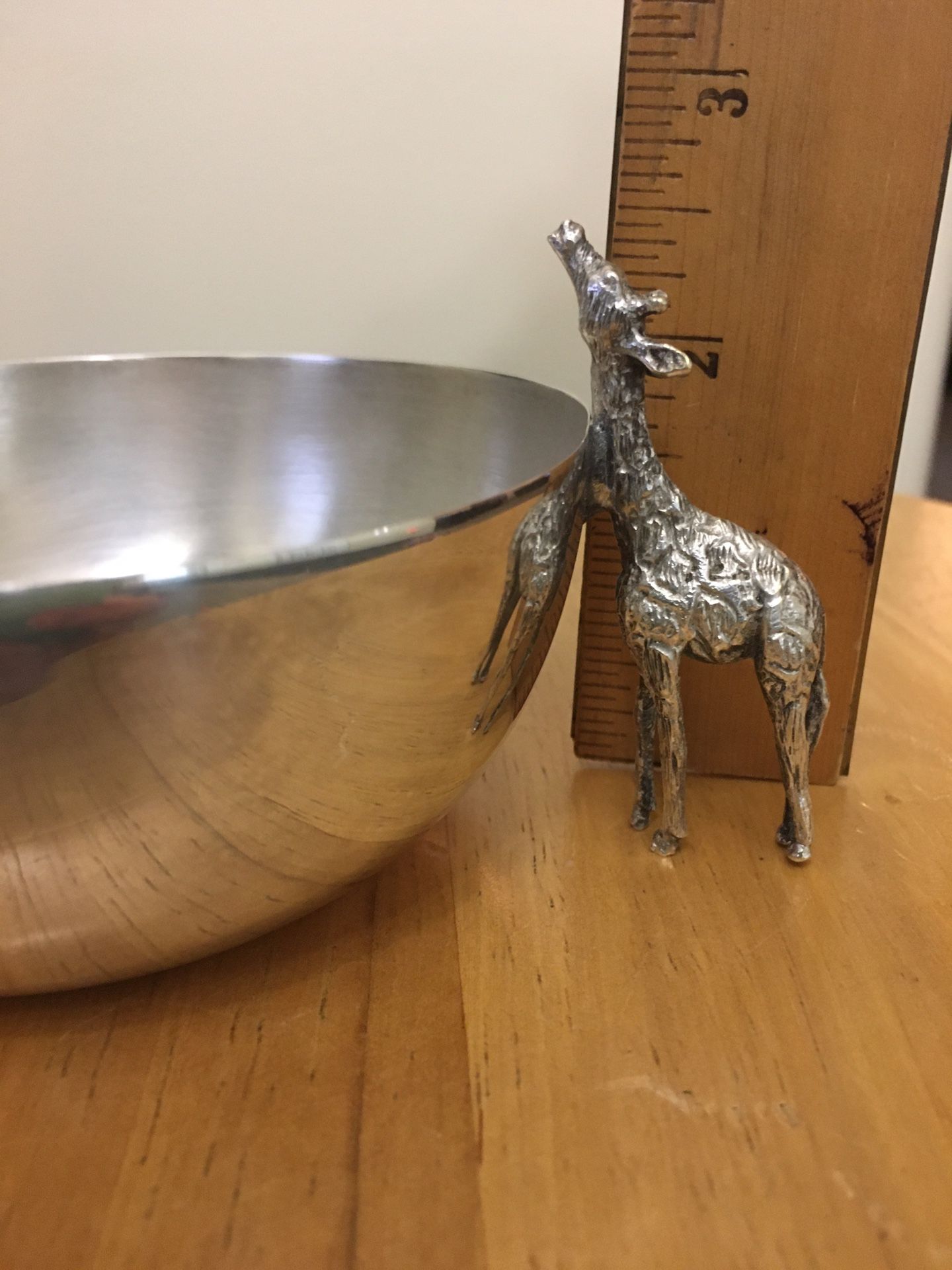 Silver Bowl With Giraffe