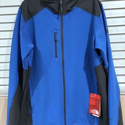 The North Face Stretch Softshell Jacket Blue Black Large