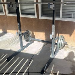 Squat And Pull Up Rack With Weights