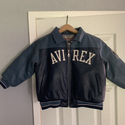 Vintage Kids Avirex Leather Bomber Jacket