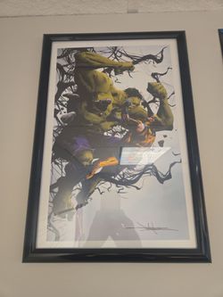 Hulk/Wolverine art signed by Jae Lee