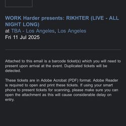 2 Rikhter Workla Afters July 11 TBA La 