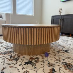 'Round Coffee Table with Storage