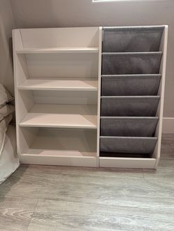 White kids bookcase