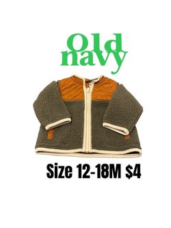 Old Navy Baby Sherpa Zip Jacket 12-18M great condition 💖💖042426 M17