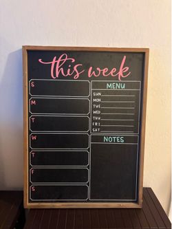 Personalized Chalkboard Menu - Blackboard Planner Weekly