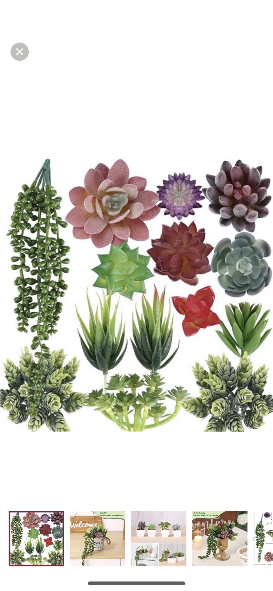 14pcs Artificial Succulents Unpotted Realistic Textured Succulent Plants