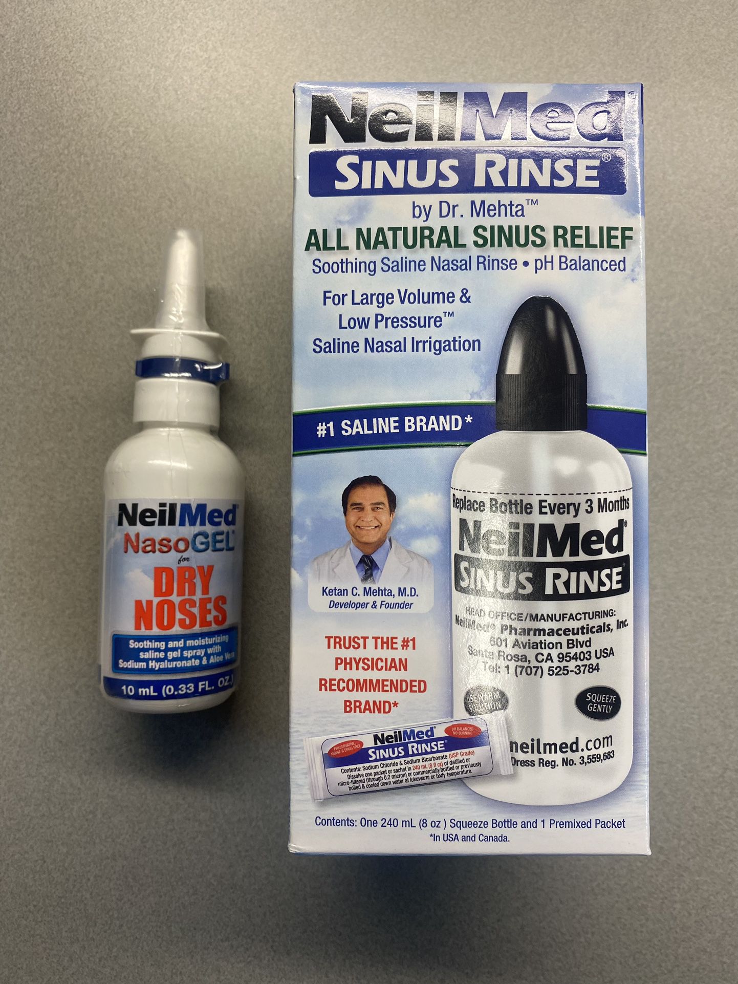 Neil Med Sinus Rinse And Dry Nose Spray Both Brand New And Sealed Both For Only $12!!!