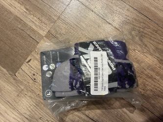 TCK Sports Digital Camo Crew Socks (Purple, Large) New