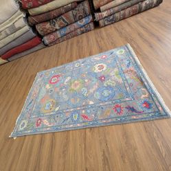 Handknotted Wool Rug 4x6