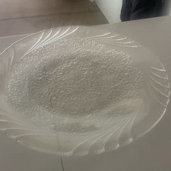 Glass Large Serving Plate